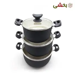 سرویس قابلمه و ماهیتابه گرانیتی 7 پارچه اطلسی