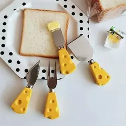 ست کارد صبحانه خوری طرح پنیر مجموعه 6 عددی