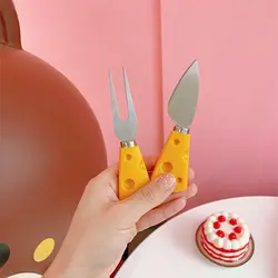 ست کارد صبحانه خوری طرح پنیر مجموعه 6 عددی