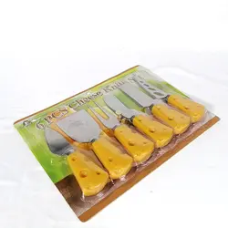 ست کارد صبحانه خوری طرح پنیر مجموعه 6 عددی