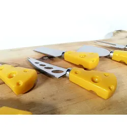 ست کارد صبحانه خوری طرح پنیر مجموعه 6 عددی