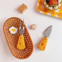 ست کارد صبحانه خوری طرح پنیر مجموعه 6 عددی