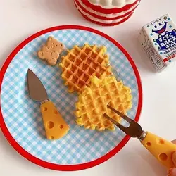 ست کارد صبحانه خوری طرح پنیر مجموعه 6 عددی