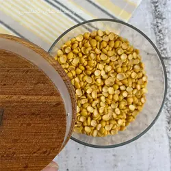 بانکه شیشه ای مدل درب چوبی هرا سایز 4 نیلوفر