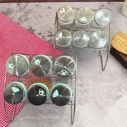 سرویس ادویه پاش آرین مدل 3 کاره پایه دار پیشتازان 6 عددی