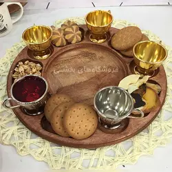 سینی مزه چوبی مدل گرد