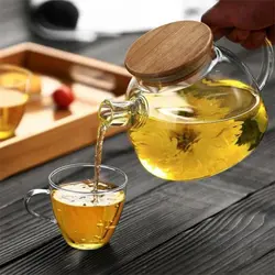 قوری پیرکس درب بامبو حجم 1100