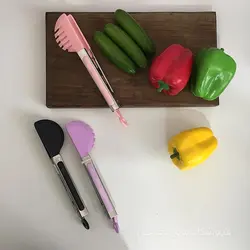 انبر سالاد و غذا مدل دسته استیل اواستایل