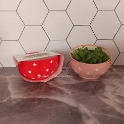 کاسه ماست خوری مدل خالدار ستاره ای کادوس 3 عددی