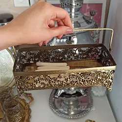 جا کارد و چنگال مدل دسته زنبیلی زمرد