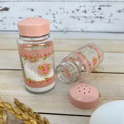 نمک پاش شیشه ای رز بسته 3 عددی