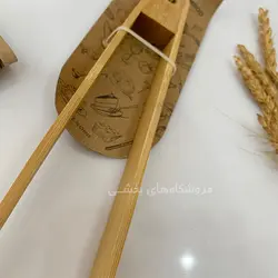 انبر سالاد چوبی طرح بامبو مدل شیار دار