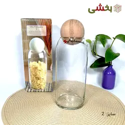 بانکه شیشه ای مدل درب چوبی پاشاسازه