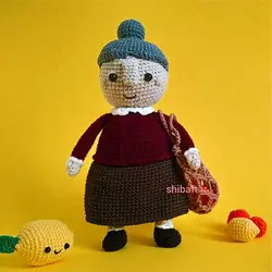 عروسک بافتنی پیرزن کد 41 - فروشگاه شیبافت