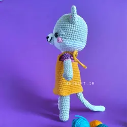 عروسک بافتنی گربه مدل ثمیستا کد 21 - فروشگاه شیبافت