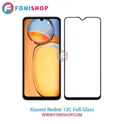 گلس فول تمام صفحه شیائومی Xiaomi Redmi 13C