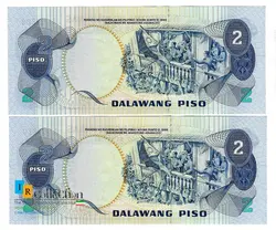 جفت اسکناس بانکی 2 پزوی فیلیپین