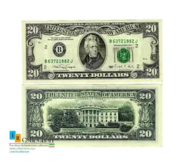 اسکناس 20 دلاری 1990 مهر سبز