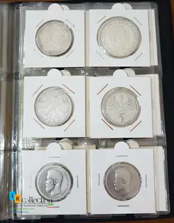 ۴۵عدد سکه خارجی قدیمی همگی نقره و اکثرا سکه های بسیار کمیاب مجموعه ای بسیار کمیاب