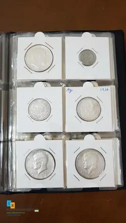 ۴۵عدد سکه خارجی قدیمی همگی نقره و اکثرا سکه های بسیار کمیاب مجموعه ای بسیار کمیاب