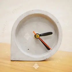 ساعت رومیزی ساده بتنی (سیمان) مدل 2408