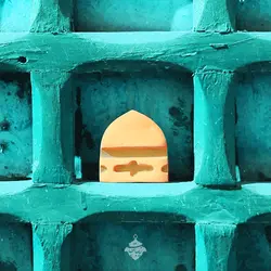 مهر نماز دست ساز محب طرح گنبد طلایی مدل 140