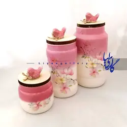 بانکه سرامیکی صورتی - دستساخته های هنرمندان ایرانی