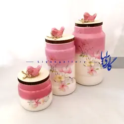 بانکه سرامیکی صورتی - دستساخته های هنرمندان ایرانی