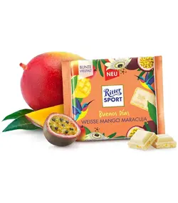 شکلات سفید ریتر اسپرت کرمدار با طعم انبه و پشن فروت 100 گرمی Ritter Sport