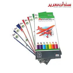 ADMIRAL کد 761C/12  مداد رنگي 12 رنگ جعبه مقوايي