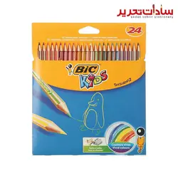 Bic مداد رنگي مقوايي 24 رنگ