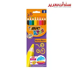 Bic مداد رنگي مقوايي 8 رنگ ضخيم