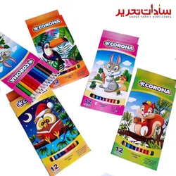 CORONA مداد رنگي 12 رنگ جعبه مقوايي