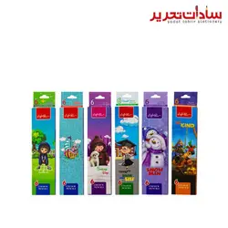 life pen کد 0506 مداد 6 رنگ مقوایی