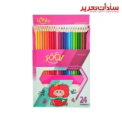 Looky مداد رنگي مقوايي 24 رنگ
