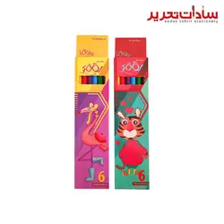 Looky مداد رنگي مقوايي 6 رنگ