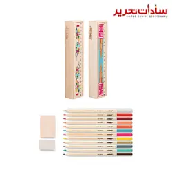Mine کد 612 مداد رنگي چوبي 12 رنگ يونيک