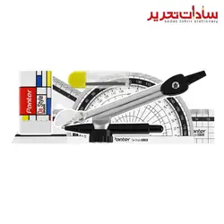 panter ست خط کش شفاف De Style چهار تکه