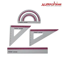 panter ست خط کش فلزي Square چهار تکه