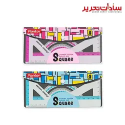 panter ست خط کش فلزي Square چهار تکه