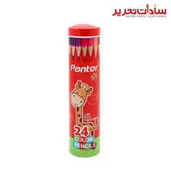 panter مداد رنگي فلزي استوانه 24 رنگ