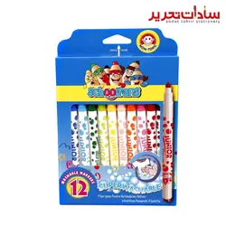 school fans کد 9271 ماژيک 12 رنگ