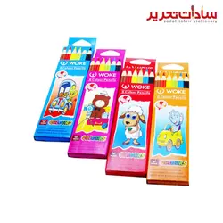 WOKE کد 06-9403 مداد 6 رنگ بلند مقوايي شش گوش
