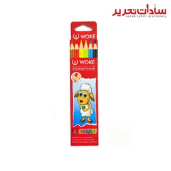 WOKE کد 06-9403 مداد 6 رنگ بلند مقوايي شش گوش