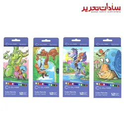 c.class مداد 12 رنگ مقوایی