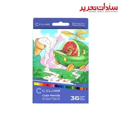 c.class مداد 36 رنگ مقوایی