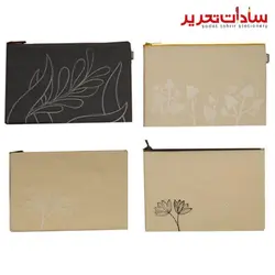 liam کد 3074 پوشه متقالی زیپ دار A4