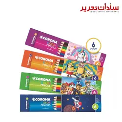 CORONA مداد 6 رنگ مقوایی