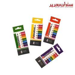 ADMIRAL کد 761c/6M مداد 6 رنگ کوتاه مقوایی
