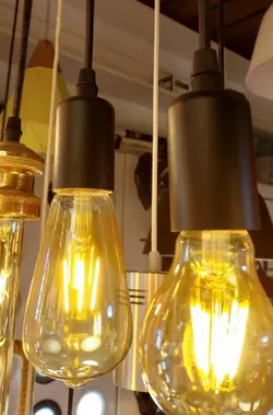 سرپیچ آویز چراغ ادیسونی مشکی